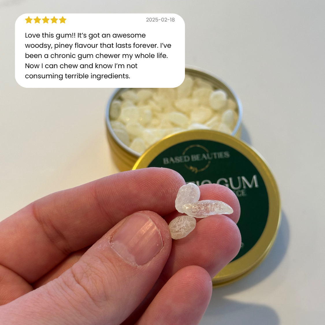 Mastic Gum (100% Natural Jaw Strengthening & Healing Gum) 40 gram Tin.