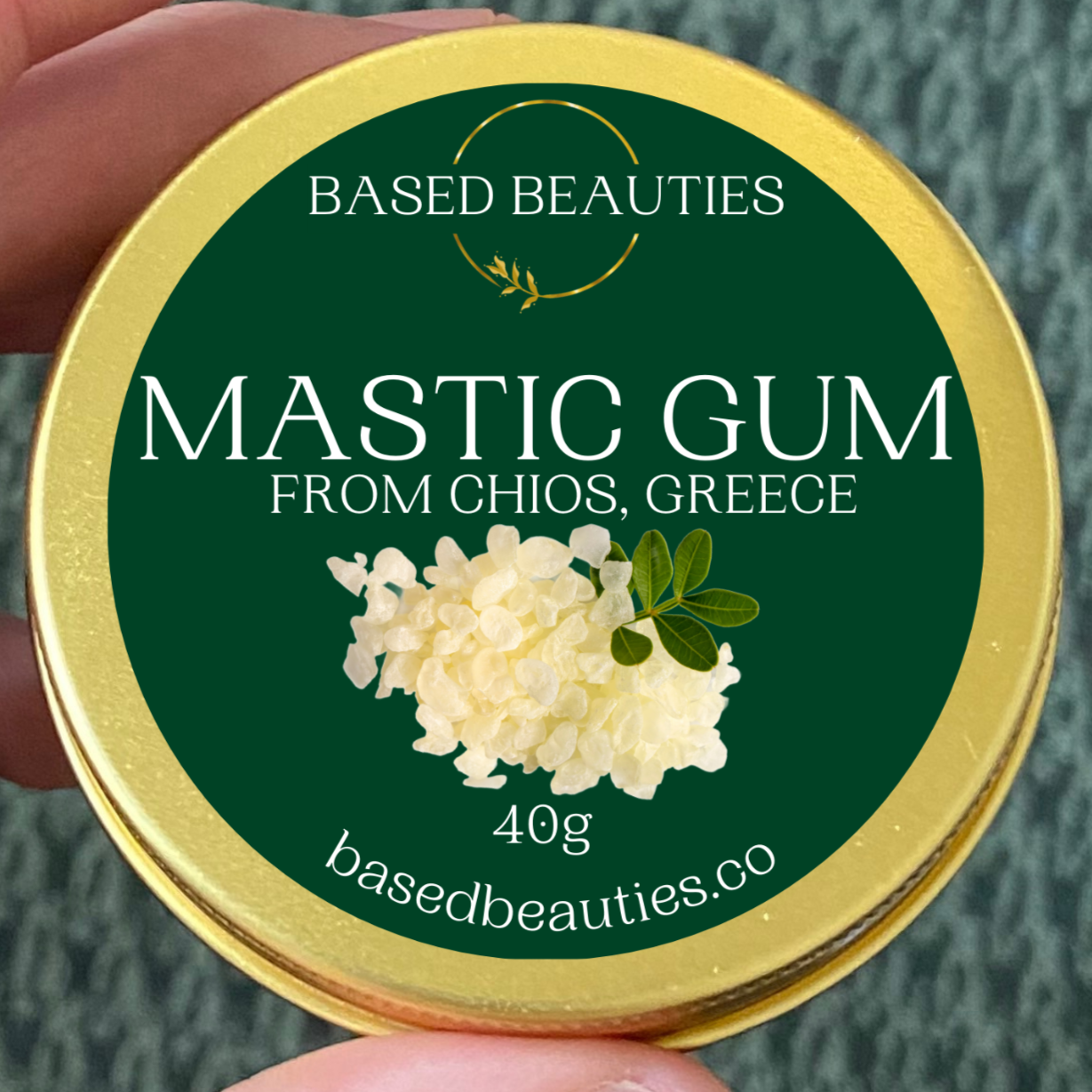 Mastic Gum (100% Natural Jaw Strengthening & Healing Gum) 40 gram Tin.